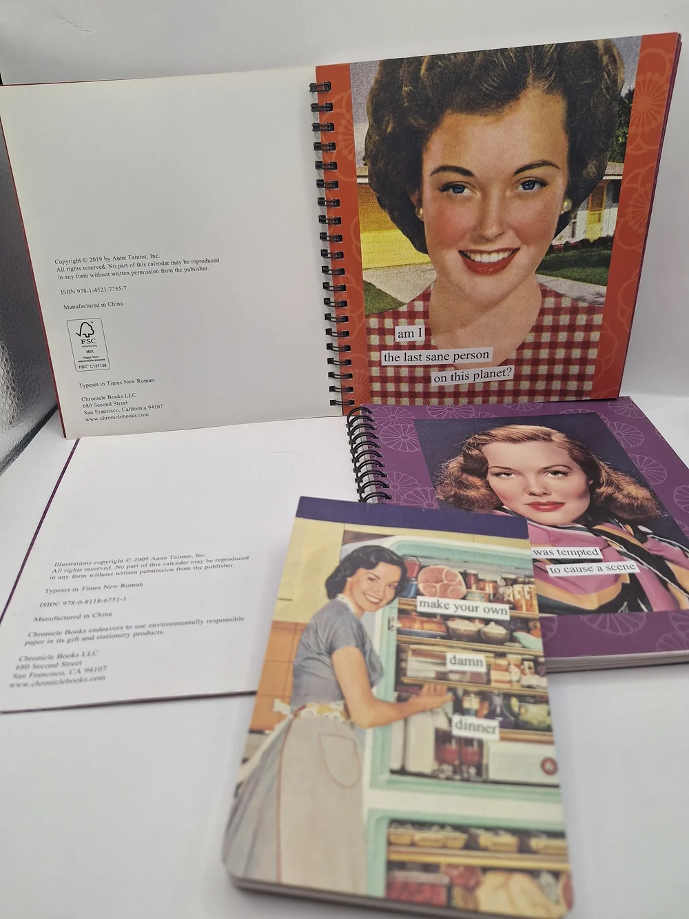 Anne Taintor Engagement Calendar Lot 2009 2019 Retro Humor Planners Notebook